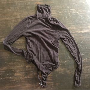 Free People Black Turtleneck Bodysuit SM